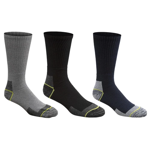 Hot Sale π₯ Discount 𧨠Northpoint Trading Men's Heavy-Duty Work 𧦠𧦠Socks - 3-Pack Black/Gray/Blue β¨ π