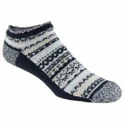 Buy 🔔 Cheapest ⌛ Bearpaw 👩 Women's Nordic Fairisle Cozy Low Cut 🧦 🧦 Socks Blue 🎉 🤩