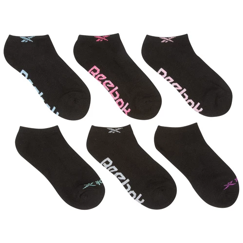New π Wholesale β€οΈ Reebok π© Women's Vector Low-Cut 𧦠𧦠Socks - 6-Pack Black Combo β π€©