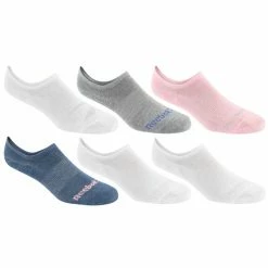 Cheap ✔️ Hot Sale 😉 Reebok 👩 Women's Vector Low Liner 🧦 🧦 Socks - 6-Pack White/Grey Combo 🤩 🌟