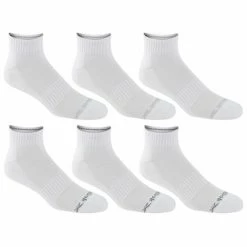 Top 10 🎉 Best deal 🔥 Reebok Men's Vector Quarter-Crew 🧦 🧦 Socks - 6-Pack White 👏 🥰