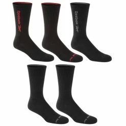 Wholesale 😀 Best reviews of ❤️ Reebok Men's Vector Crew 🧦 🧦 Socks - 5-Pack Black 😀 ⌛