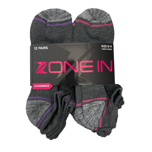 Deals π Top 10 π Zone In π© Women's Cushioned No Show 𧦠𧦠Socks - 12-Pack Assorted π π - Image 2