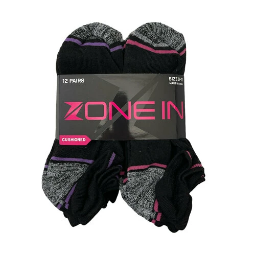 Deals π Top 10 π Zone In π© Women's Cushioned No Show 𧦠𧦠Socks - 12-Pack Assorted π π - Image 3