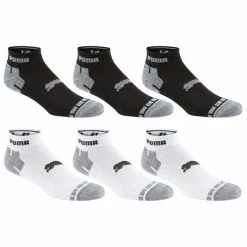 Flash Sale 🎁 Top 10 🥰 Puma Men's Dry Cell Quarter-Crew 🧦 🧦 Socks - 6-Pack White/Black ✔️ ⭐