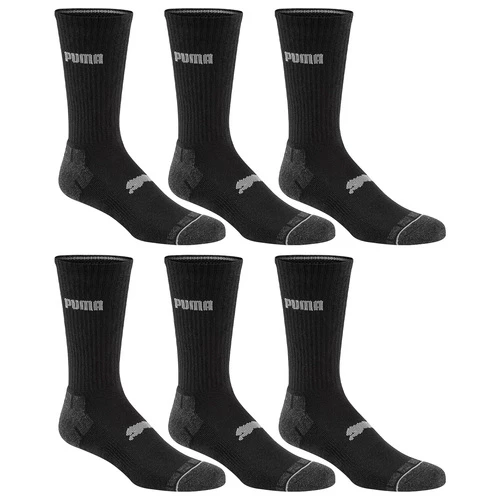 Flash Sale π Deals π₯ Puma Men's Dry Cell Crew 𧦠𧦠Socks - 6-Pack Black π π