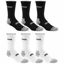 Best Sale 👏 Best deal ✨ Puma Men's Dry Cell Crew 🧦 🧦 Socks - 6-Pack White/Black 🧨 🎉