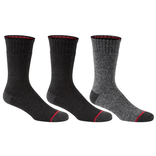 Coupon π€© Hot Sale π Avalanche Men's Full Terry Crew Box Set Of 𧦠𧦠Socks - 3-Pack Dark Gray β π
