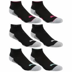 Deals ⭐ Discount ✔️ Puma 👩 Women's Dry Cell Quarter Crew 🧦 🧦 Socks - 6-Pack Black/Gray 🤩 👍