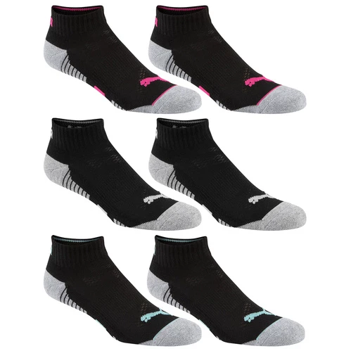 Deals β Discount βοΈ Puma π© Women's Dry Cell Quarter Crew 𧦠𧦠Socks - 6-Pack Black/Gray π€© π