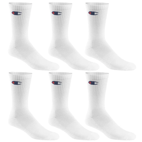 Deals ๐ Discount ๐คฉ Champion Men's Crew ๐งฆ ๐งฆ Socks - 6-Pack White ๐ ๐ฅ