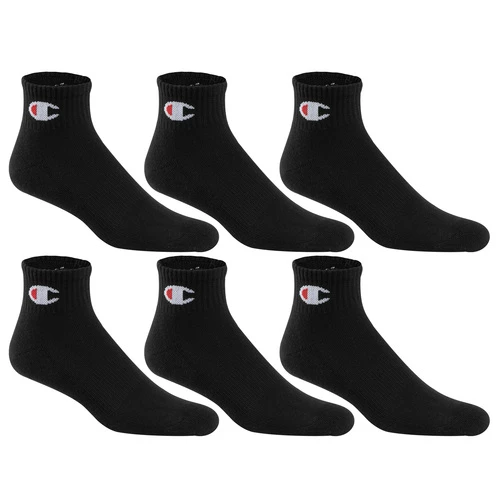 Outlet ๐ Promo ๐งจ Champion Men's Ankle ๐งฆ ๐งฆ Socks - 6-Pack Black ๐ ๐