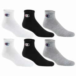 Brand new ⌛ Wholesale 🎉 Champion Men's Ankle 🧦 🧦 Socks - 6-Pack White/Gray/Black ⭐ 🌟