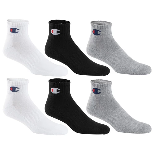 Brand new โ Wholesale ๐ Champion Men's Ankle ๐งฆ ๐งฆ Socks - 6-Pack White/Gray/Black โญ ๐