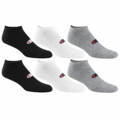 Flash Sale ✔️ Flash Sale ⌛ Champion Men's No-Show 🧦 🧦 Socks - 6-Pack White/Gray/Black 🧨 ✔️