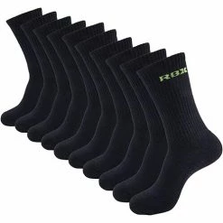 Deals 🔔 Wholesale ❤️ RBX Men's Cushion Crew 🧦 🧦 Socks - 10-Pack Black ✨ 🧨
