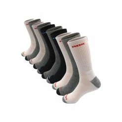 Promo 🔔 New 🌟 RBX Men's Cushion Crew 🧦 🧦 Socks - 10-Pack White/Gray/Black 🥰 🛒