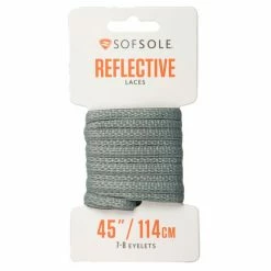 New 🤩 Outlet 😉 Sof Sole Sof Sol Reflective Oval Laces Gray 😉 👍