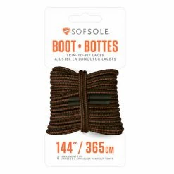 Flash Sale ⌛ New ❤️ Sof Sole Trim-to-Fit 144" Boot Laces Black/Brown 😀 ✨